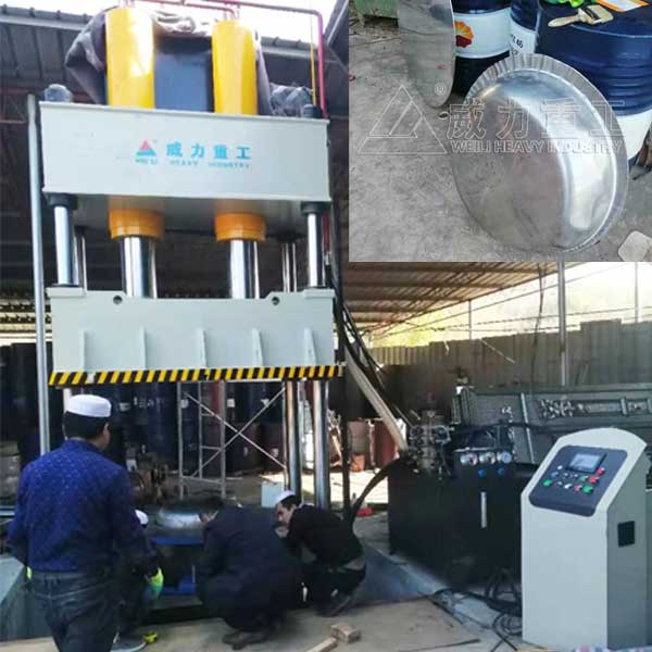 315噸四柱液壓機(jī)上置液壓墊拉伸機(jī)